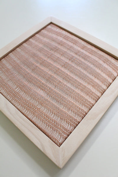 OUTLET - Cuadro cobre y blanco lineas